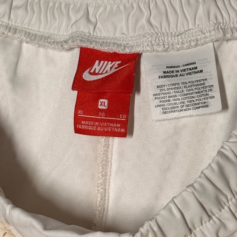 Nike Women's Athletic Shorts in Cream and Orange - Picture 4 of 5